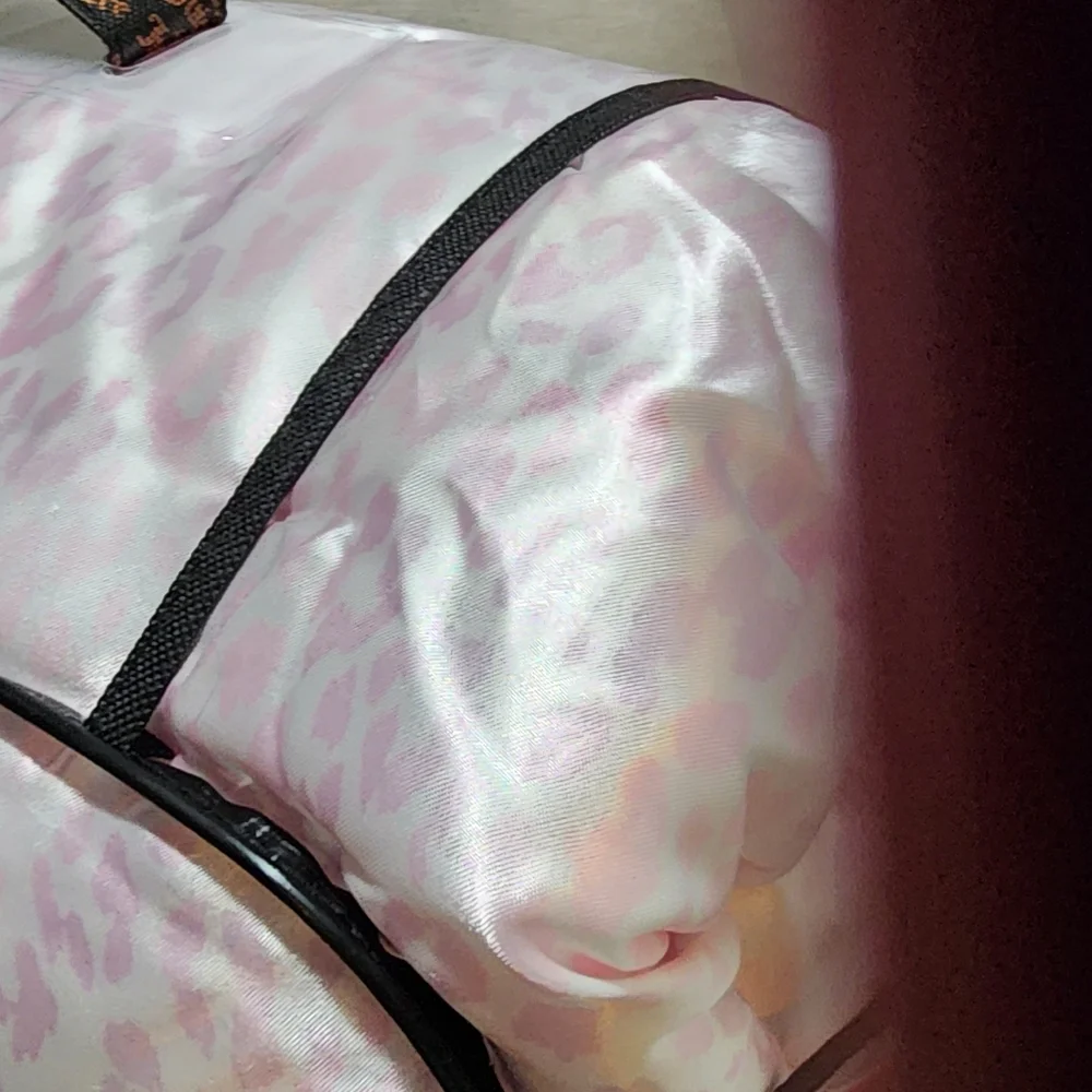 Juicy Couture Pink and Silver Satin Comforter Set - Queen